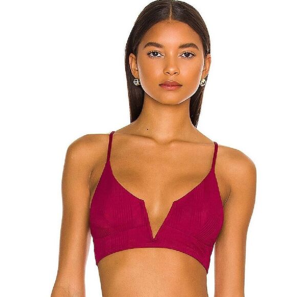 New. L*SPACE plum ribbed bikini set. Small. Retails $193 - Picture 6 of 9